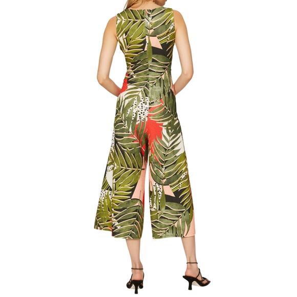 Slate & Willow Tropical Jumpsuit in Green Multi, Size XS - Picture 3 of 8